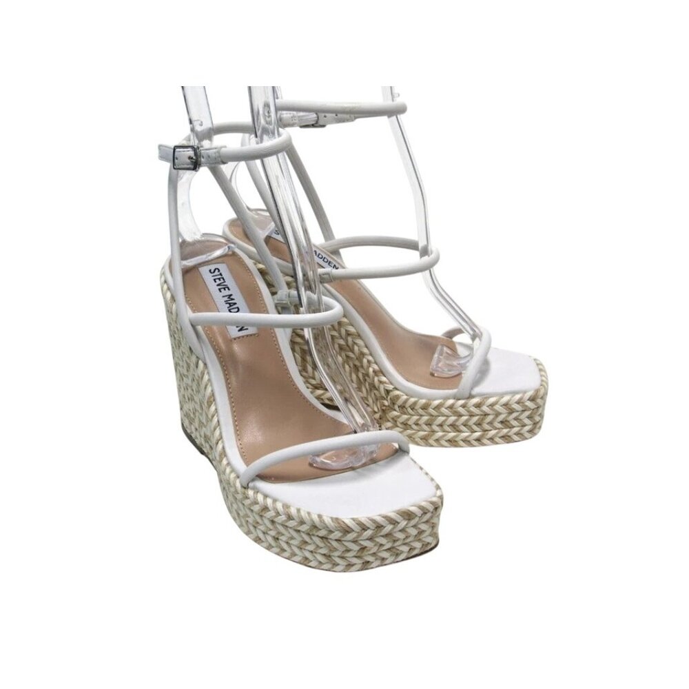 Steve Madden Unify  White Wedge Sandals 9